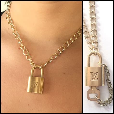 lv lockit necklace gold|padlock necklace louis vuitton.